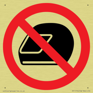 P920 Prohibition: No motorcycle helmets